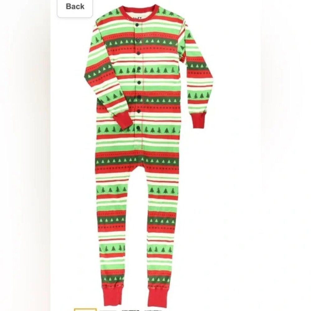 Lazy One Special Delivery Holiday Flapjack XL Adult Onesie Pajamas w. Butt Flap